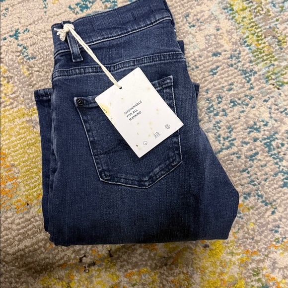 7 For All Mankind Medium Blue Women's Skinny Jeans - Picture 7 of 8